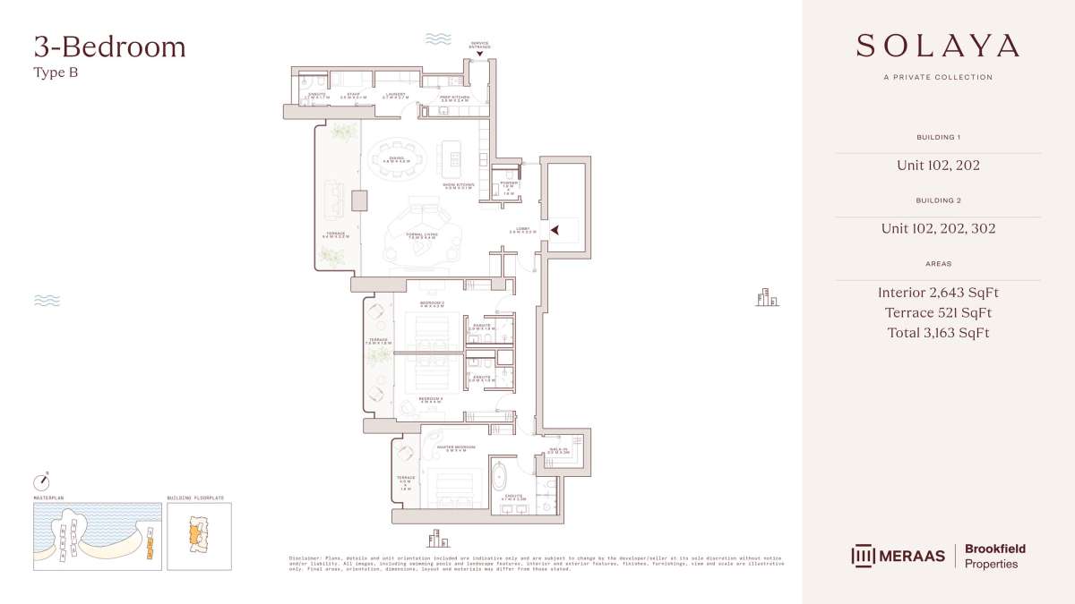 Unit 102, 202, 302 (Type B)